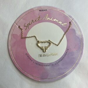 Francesca's Collections Gold Elephant Necklace